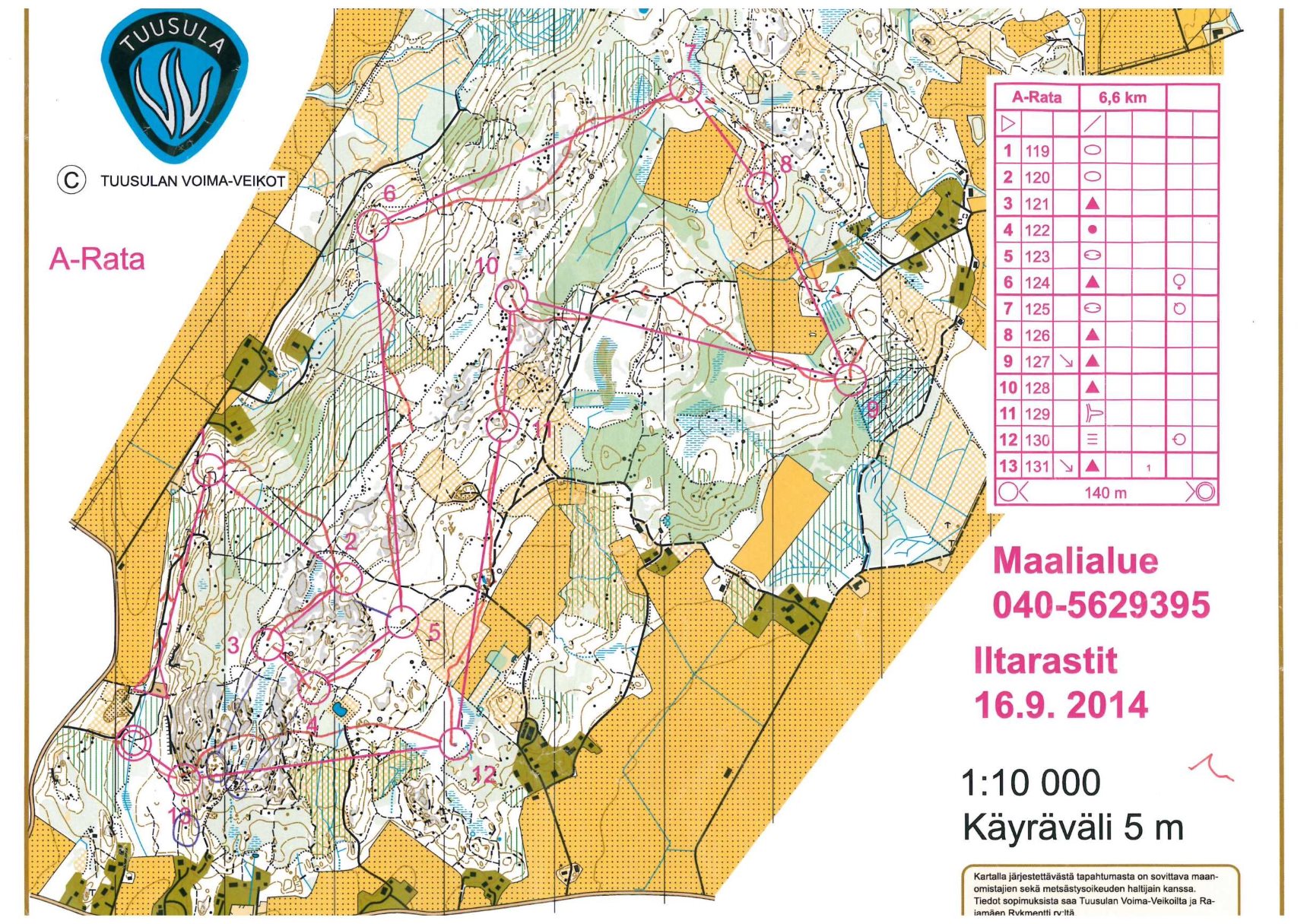 RR iltarastit Paraatinkallio (16/09/2014)