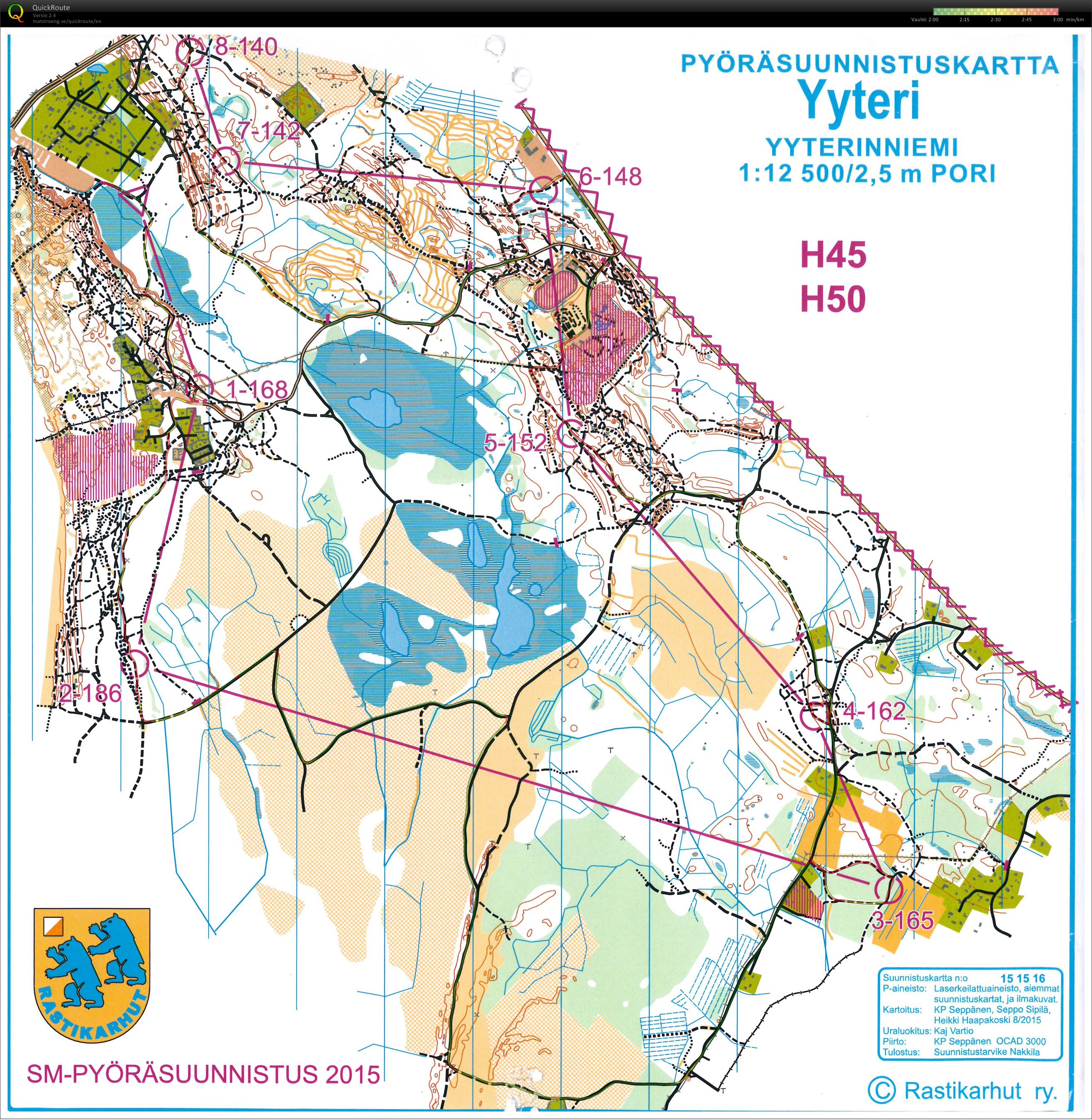 Pysu SM pitkämatka, kartta1 (13/09/2015)