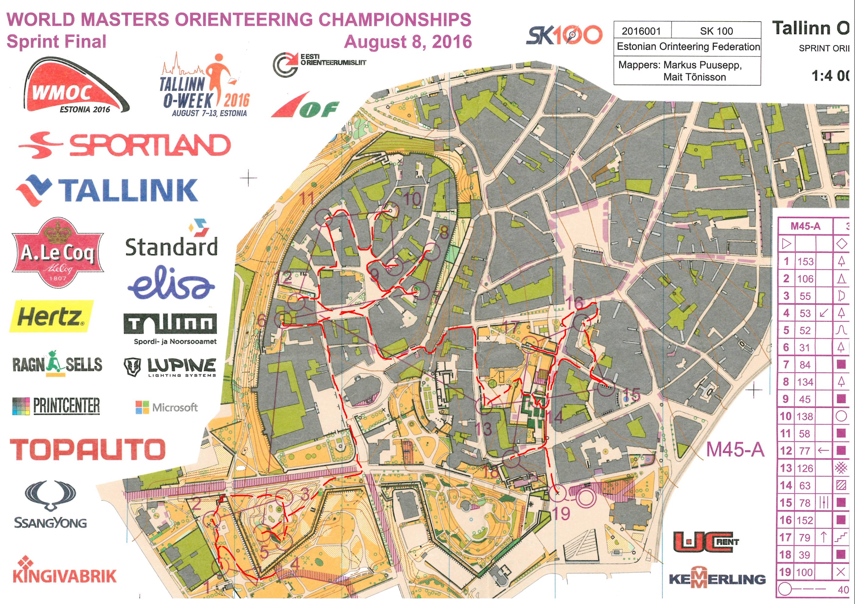 WMOC 2016, sprinttifinaali, A (08/08/2016)